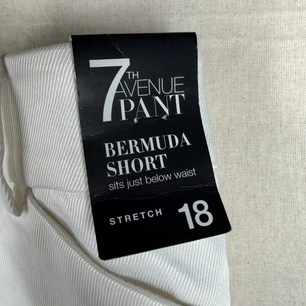 NWT 7th Avenue Bermuda Short size 18 White - Picture 4 of 12
